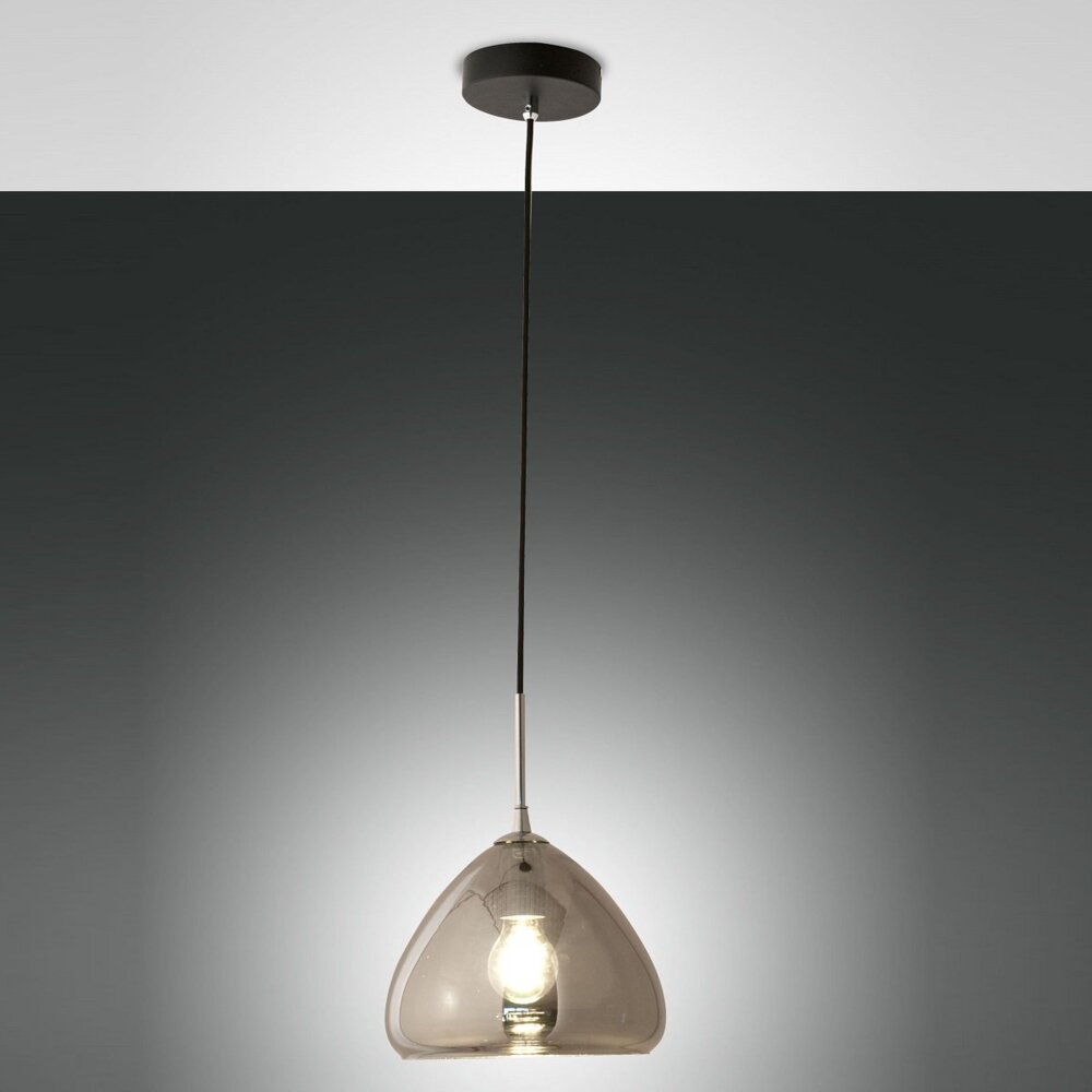 Fabas Luce 3667-40-138 Pendelleuchte Glow verchromt schwarz 25cm E27 Bild 1