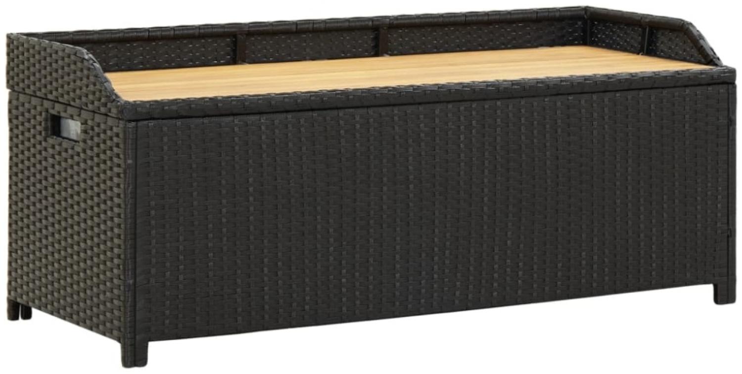 vidaXL Sitzbank mit Stauraum 120 cm Poly Rattan Schwarz 46480 Bild 1