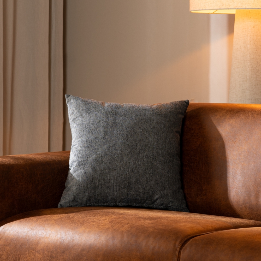 Bronx71 Stoff Kissen Myles anthrazit 45x45 cm Bild 1