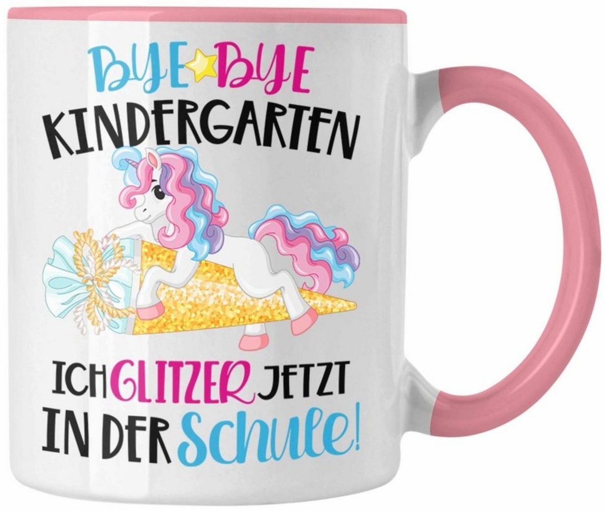 Trendation Tasse Trendation - Bye Bye Kindergarten Einschulung Mädchen Geschenk Tasse S Bild 1