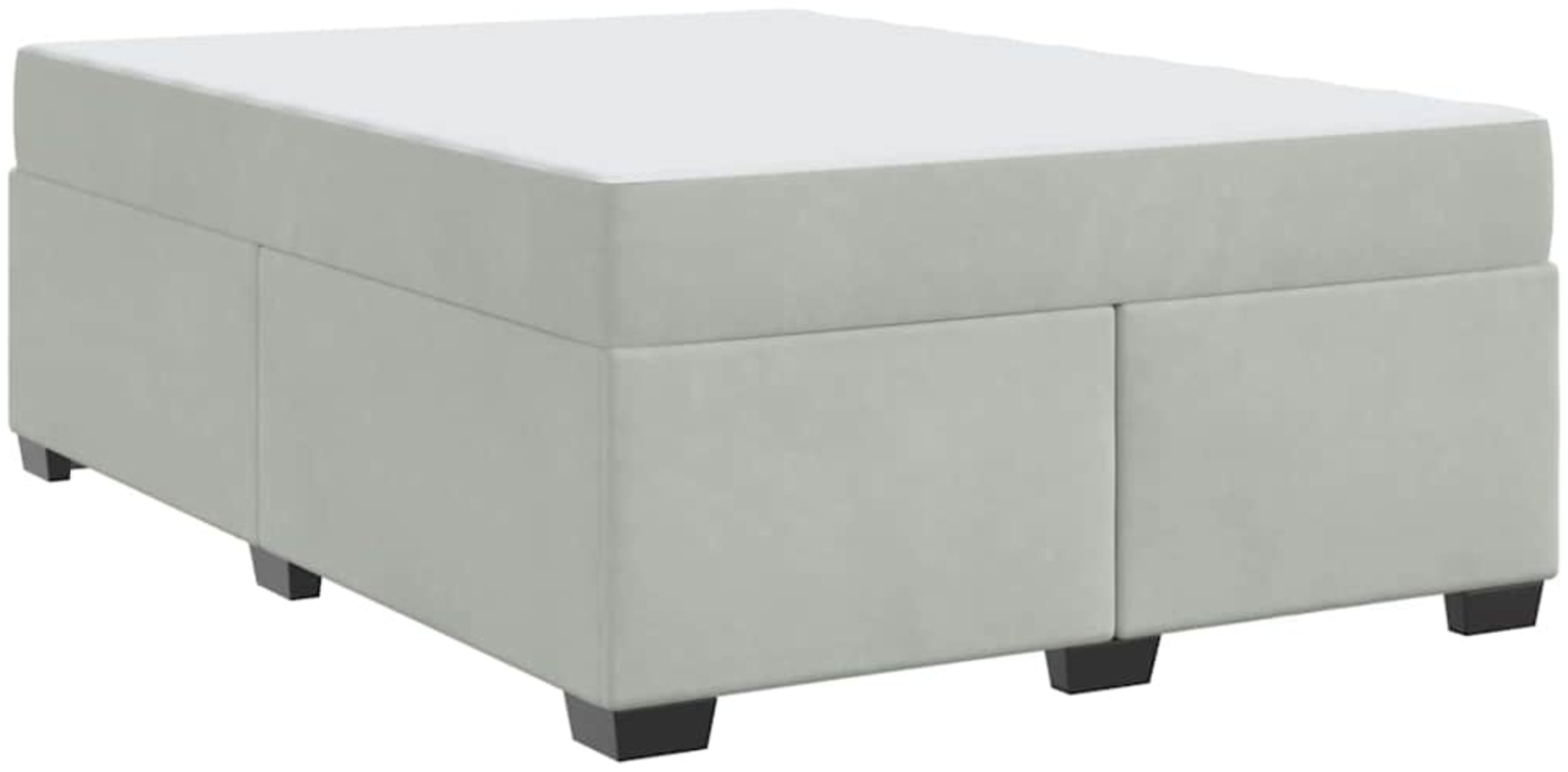 vidaXL Bettrahmen mit Matratze Hellgrau 160 x 200 cm Stoff 3399296 Bild 1