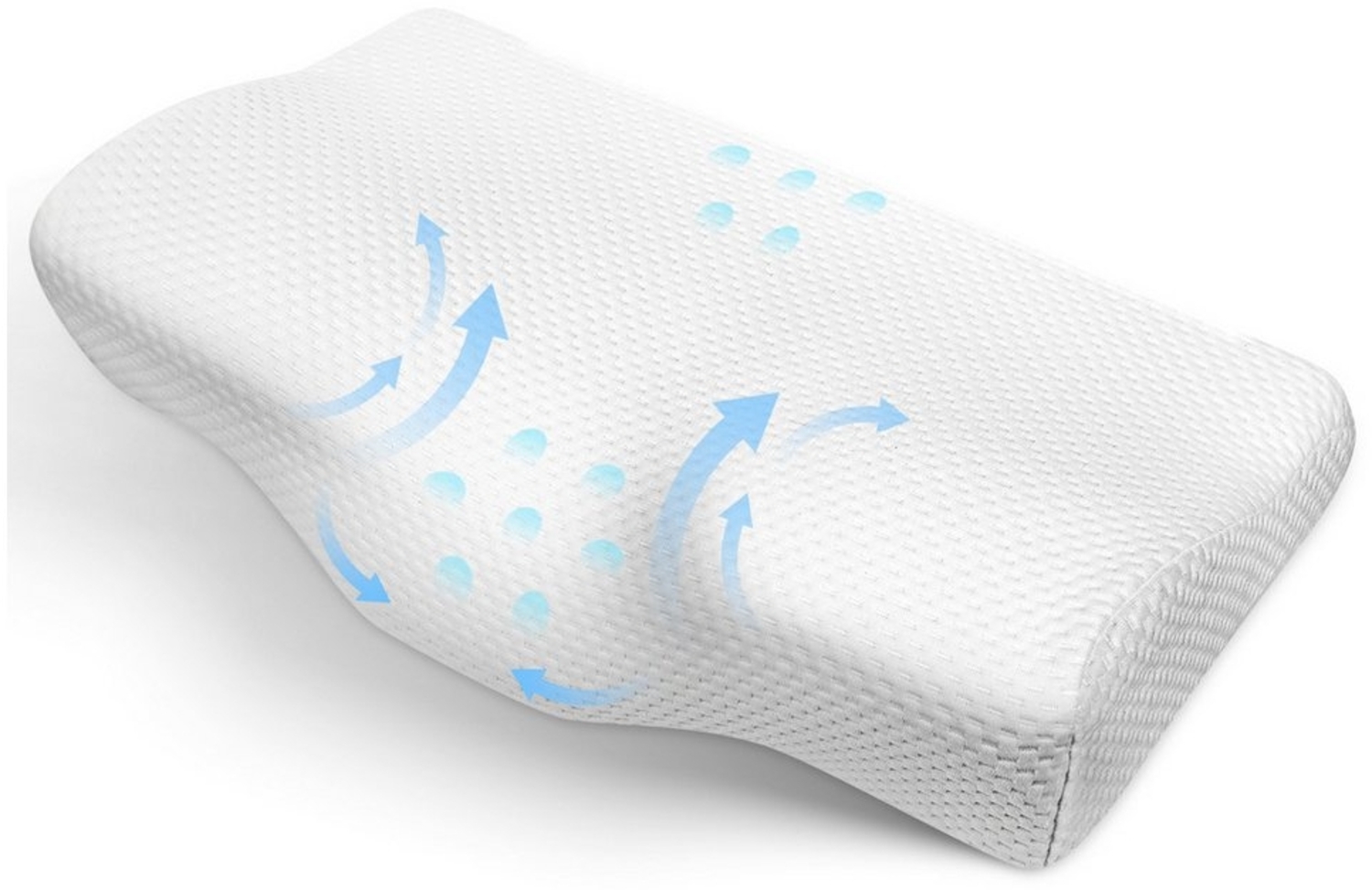 MULISOFT Kopfkissen Nackenstützkissen,Schlafkissen,Nackenkissen,Seitenschläferkissen, Füllung: Kopfkissen aus Memory Foam, Kissen für Seiten Rücken & Bauchschläfer, Anti-Schnarch Ergonomisches Nackenstützkissen orthopädisches Kissen Bild 1