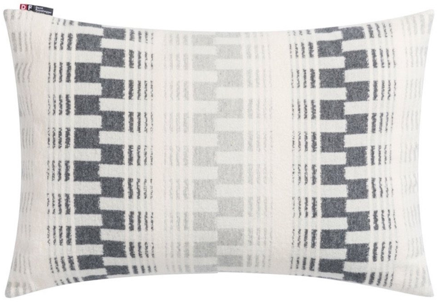 DAVID FUSSENEGGER Kissenhülle Jade 'Kästchenstreifen' 40 x 60 cm Filz Bild 1