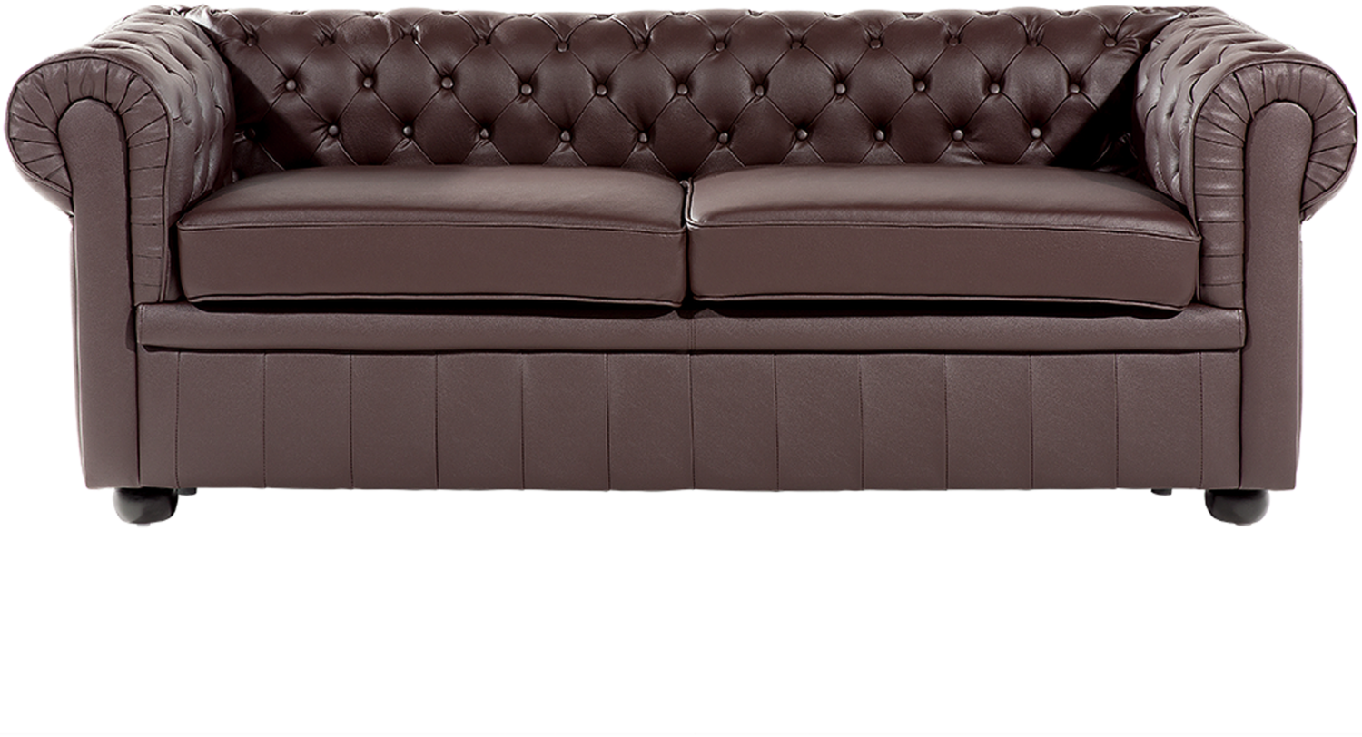 Sofa Leder braun CHESTERFIELD Bild 1