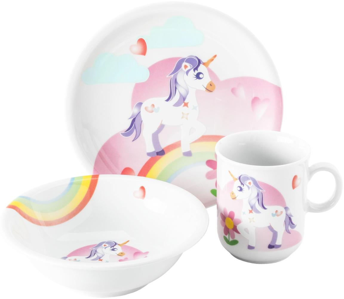 Seltmann Weiden Compact Kindergeschirr Set Mein kleines Einhorn 3-teilig Bild 1