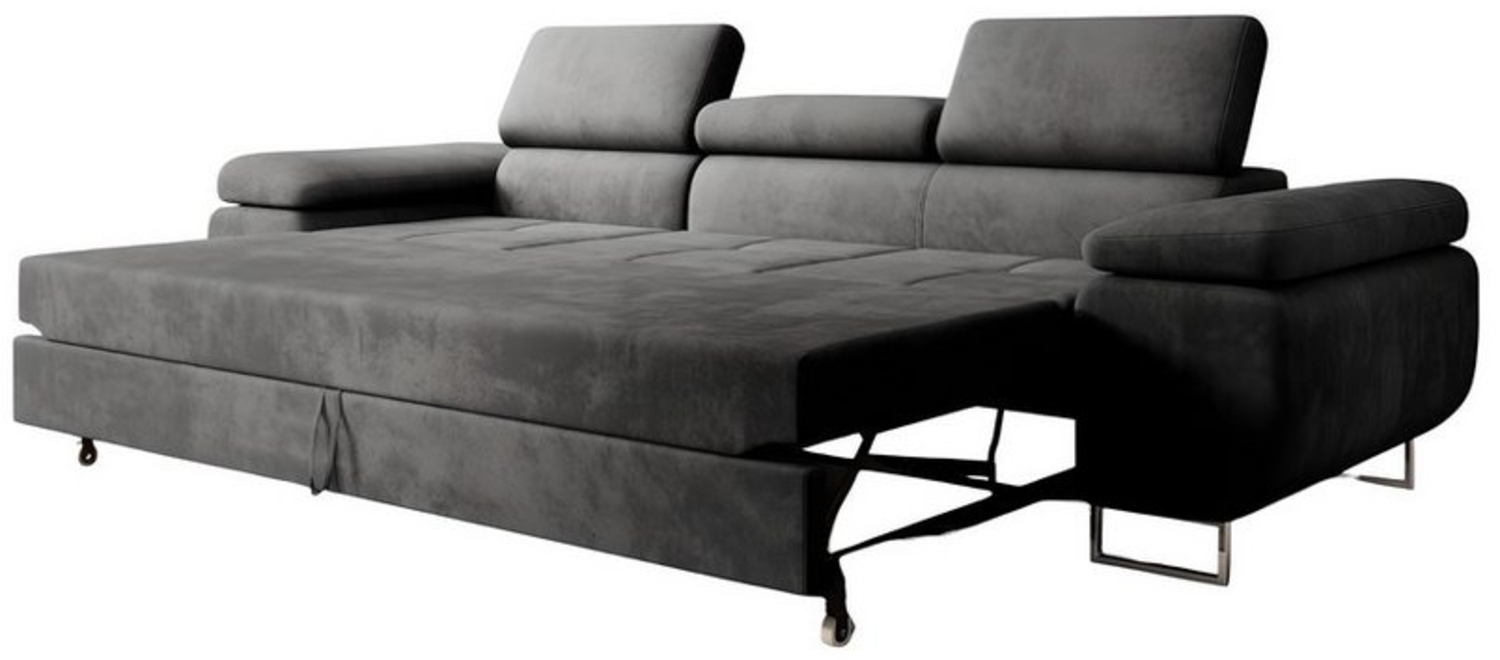 M-Punkt24 Big-Sofa Miami, mit verstellbaren Kopfstützen, Anthrazit, Grau, mit Kopfteilverstellung Bild 1