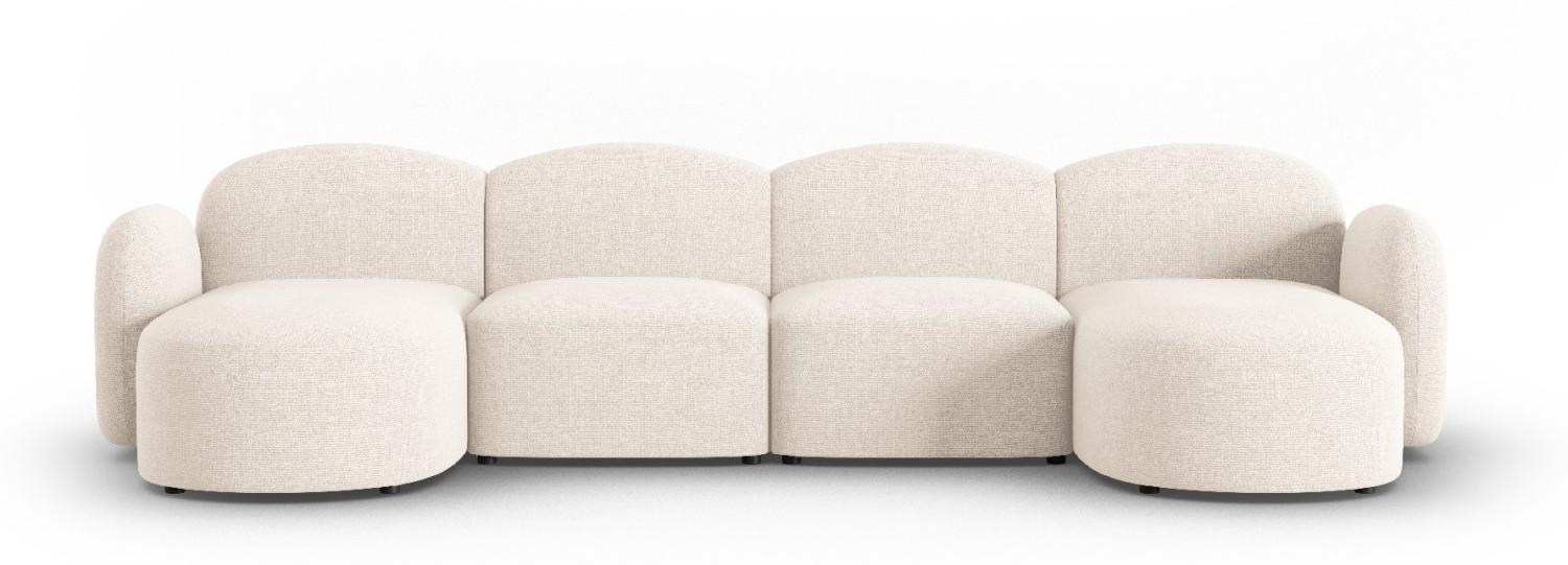 Micadoni Panorama Sofa Blair 6-Sitzer Chenille Hellbeige Melange Bild 1