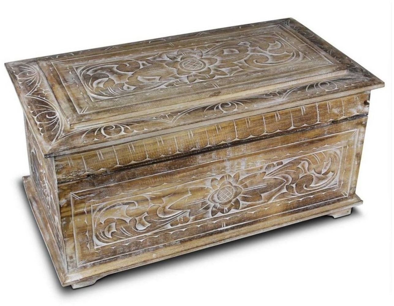 Oriental Galerie Truhe Truhe Albesiaholz Natur WW 50 cm Mittel (1 St) Bild 1