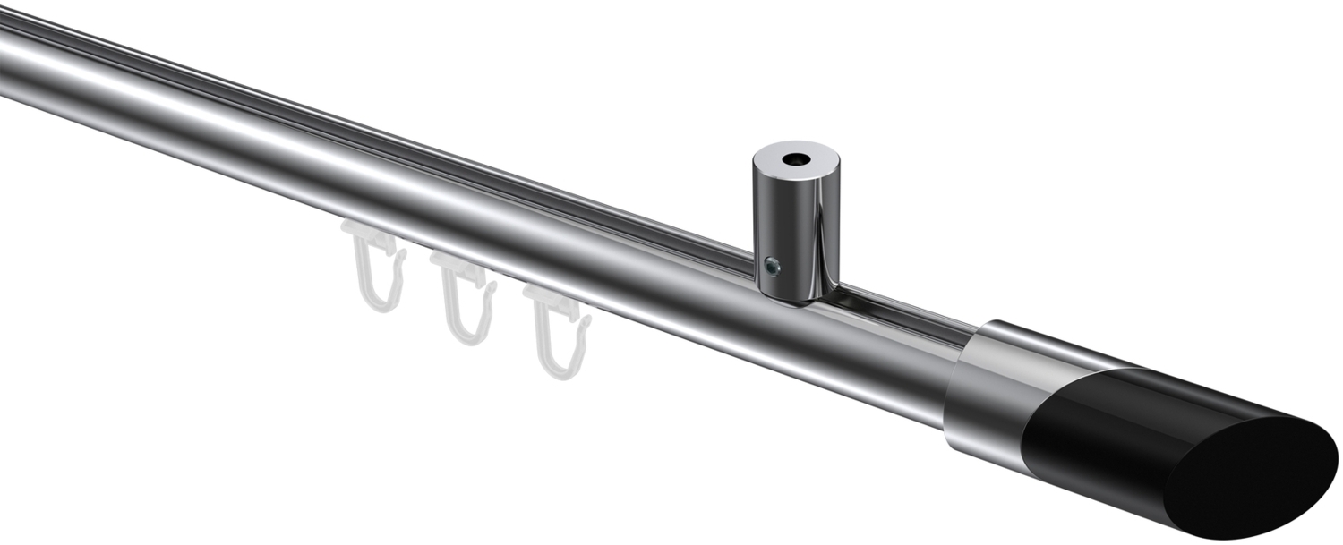 Innenlauf-Gardinenstangen-Set Sonius Verano 100 cm, 1-läufig, 20 mm Ø Chrom Bild 1