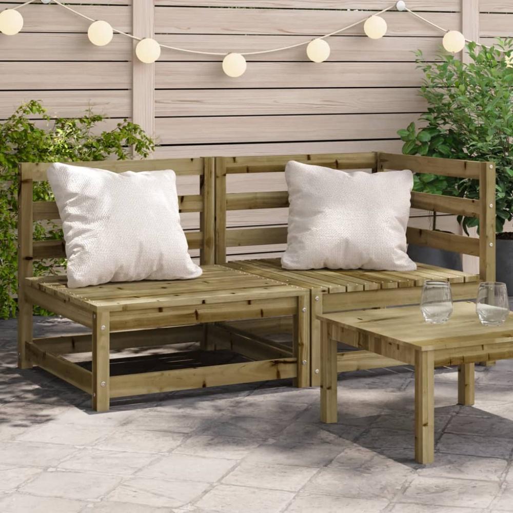 vidaXL Gartensofa 2-Sitzer Kiefernholz Imprägniert 837948 Bild 1