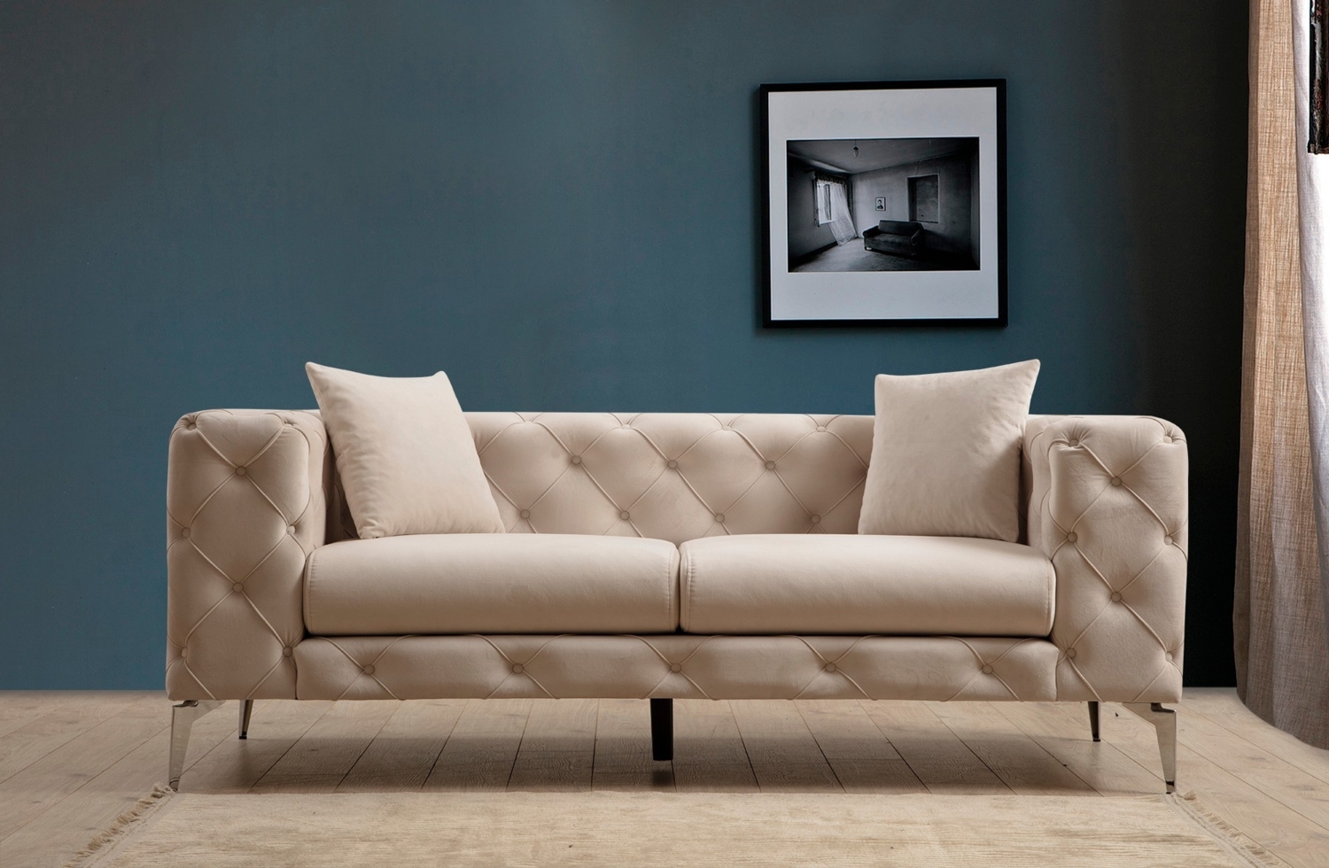 2-Sitzer-Sofa, 'Como', 73 x 90 x 197, Ekru Bild 1