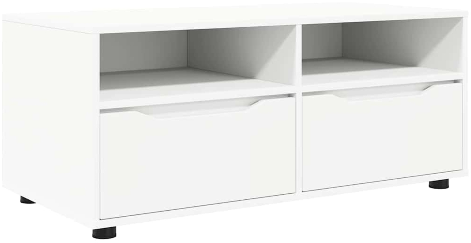 vidaXL TV-Schränk mit Schubladen Weiß 100 x 48 x 43 cm Holzwerkstoff 888927 Bild 1