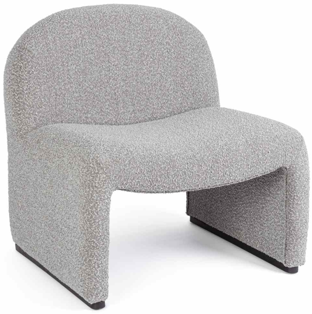 Sessel Bassilla aus Boucle-Stoff, Grau Bild 1