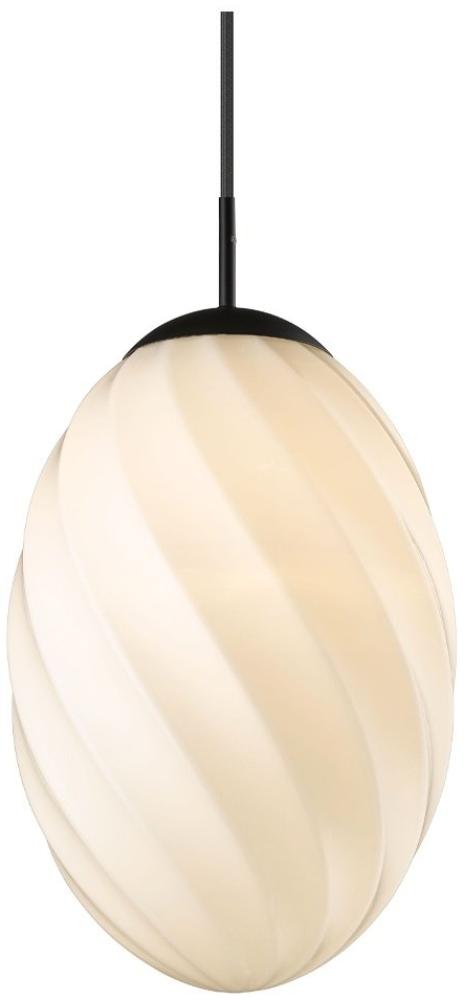 Halo Design No. 739394 Pendelleuchte Twist Egg Opal Schwarz 25cm Bild 1