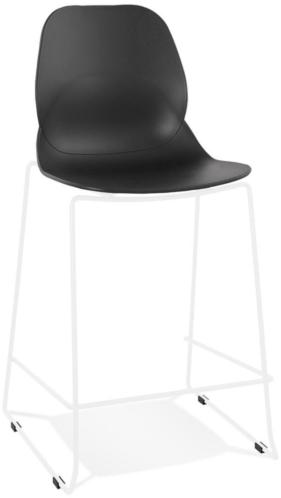 Kadima Design Outdoor-Barhocker | 35 cm Lehne | Stapelbar Pflegeleicht | Schwarz-Weiß | Max 120kg Bild 1