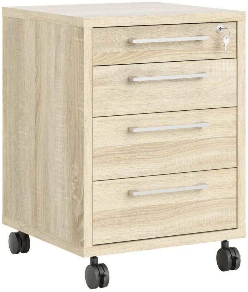 Dmora Kommode Ariosto, Mehrzweckkommode, Schlafzimmerkommode, Schrank mit Schubladen, 49x48 h68 cm, Eiche Bild 1