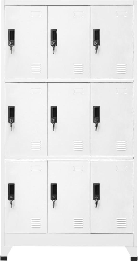 vidaXL Schließfachschrank Weiß 90 x 45 x 180 cm Stahl Bild 1