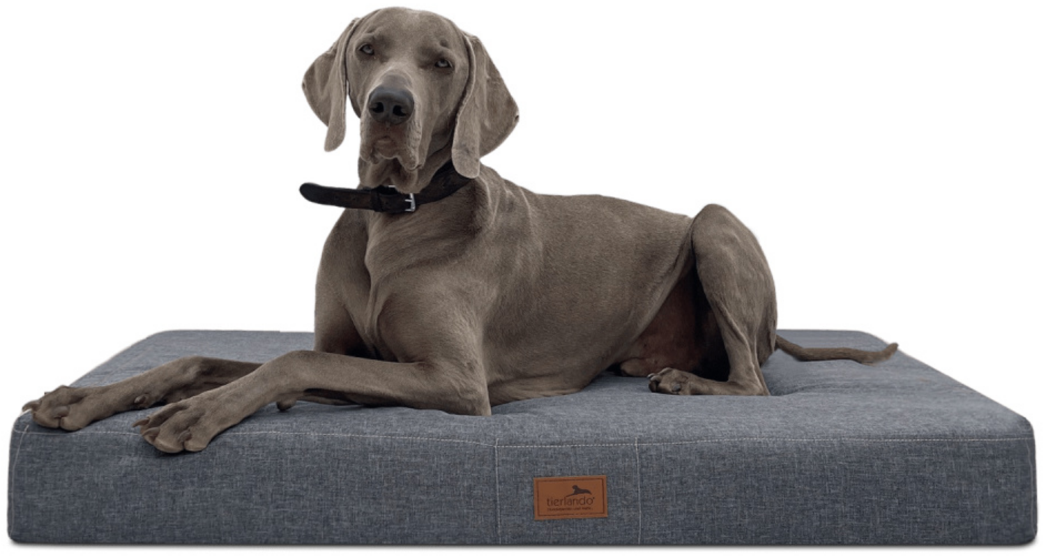 HUGO Orthopädische Hundematratze - 100x80cm, L99 Dunkelgrau Meliert Bild 1