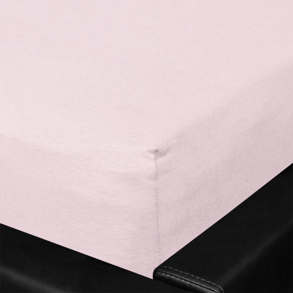 BettwarenShop Jersey Spannbettlaken Vario-Stretch|120x200 - 130x220 cm| rose Bild 1