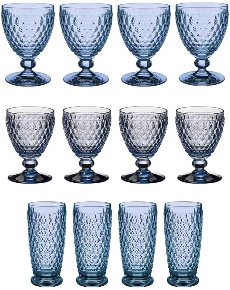 Villeroy & Boch Boston Coloured Wein- & Longdrinkgläser 12er Set blau - DS Bild 1