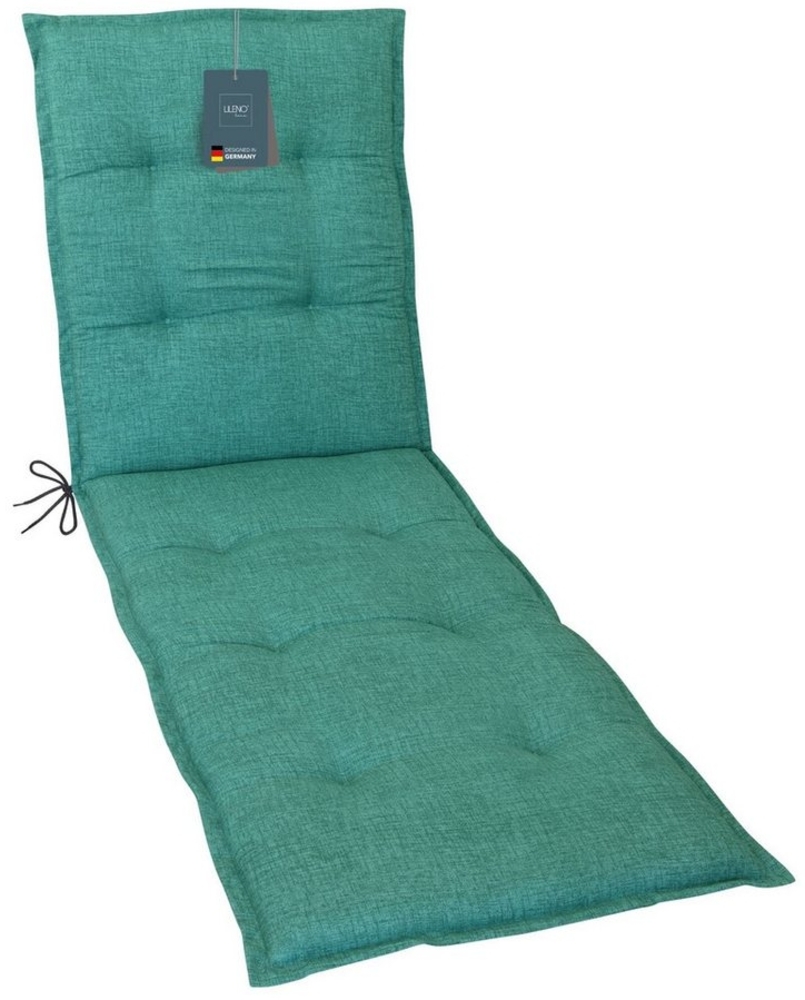 LILENO HOME Liegenauflage perfekt für Strandliege, Sonnenliege Auflage, Gartenliege Auflage, (1er Set), Polster Auflage für Rollliegen Türkisgrün, Sitzpolster Bild 1