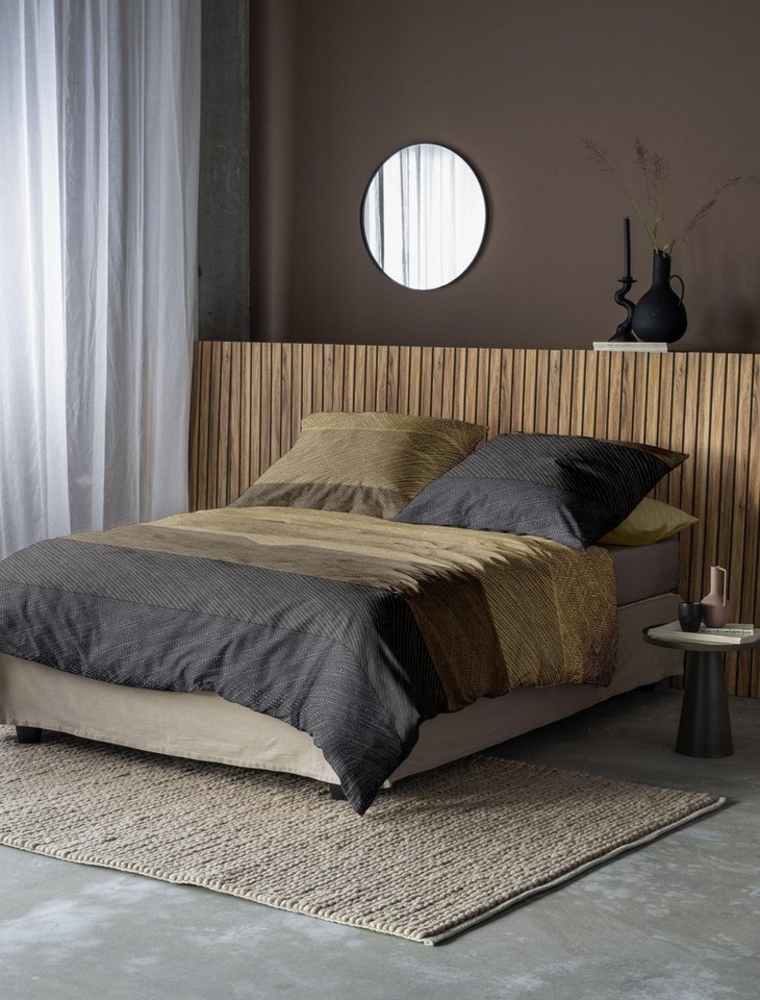 Irisette Feinbiber Bettwäsche Koala 135x200 Streifen honig grau ocker 8430-40 Bild 1