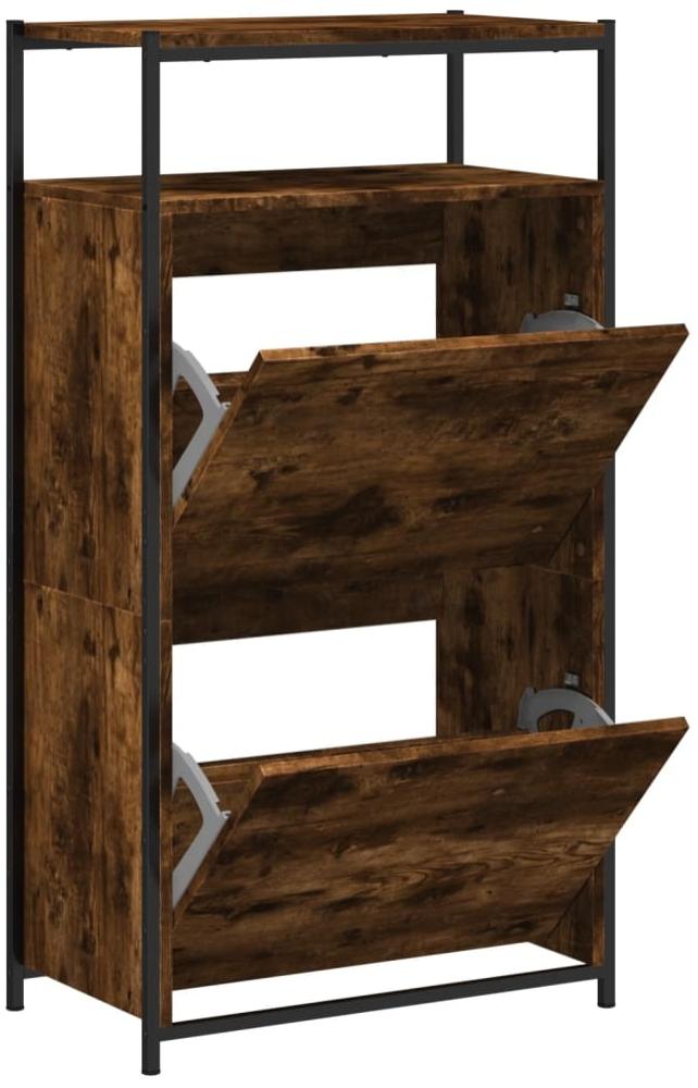 vidaXL Schuhschrank Räuchereiche 60x34x112 cm Holzwerkstoff 840031 Bild 1