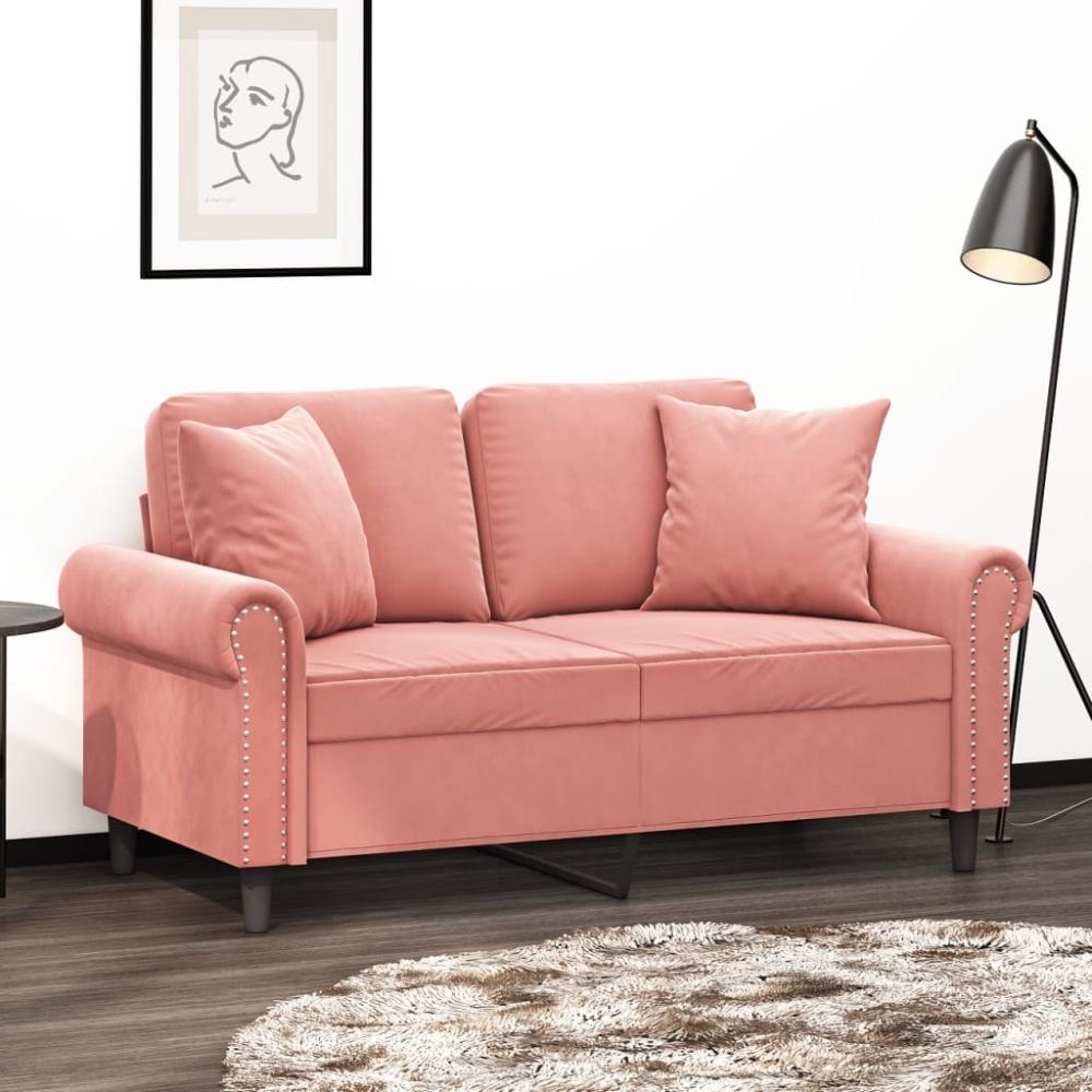 vidaXL Zierkissen 2 Stk. Rosa 40x40 cm Samt 349488 Bild 1