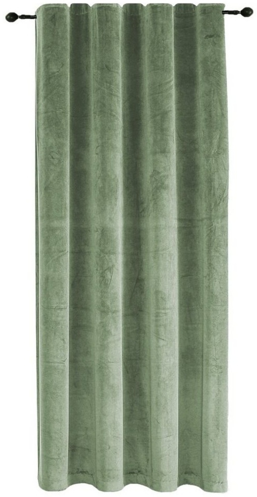 Haus und Deko Gardine Vorhang Kräuselband Verdunkelung 300x245 cm Samt weich blickdicht, Kräuselband (1 St), Polyester Bild 1
