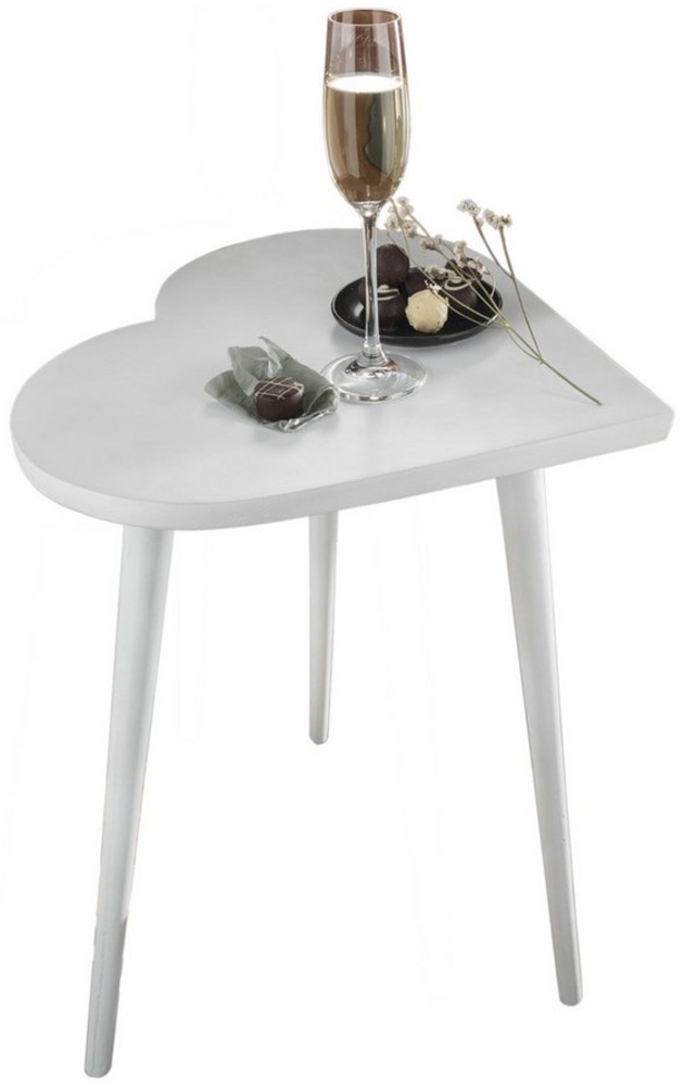 More2Home Beistelltisch HEARTBREAKER, Herzform, Metall vintage-weiß Bild 1