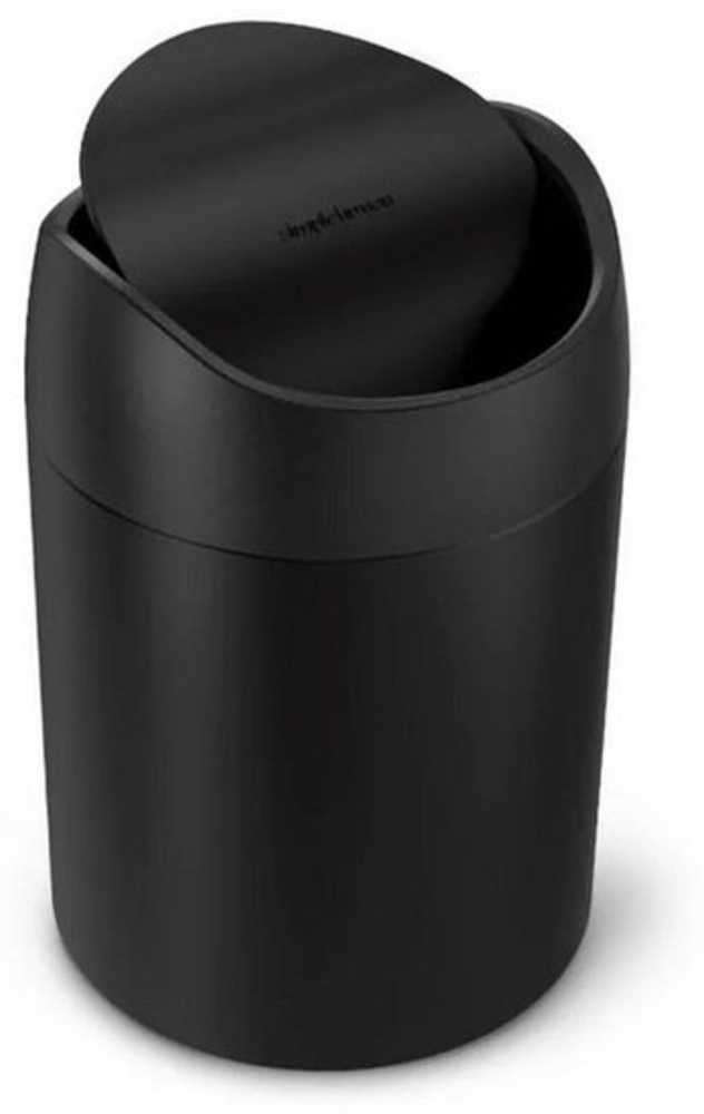 simplehuman Mülleimer Mini Mattschwarz 1500 ml Bild 1