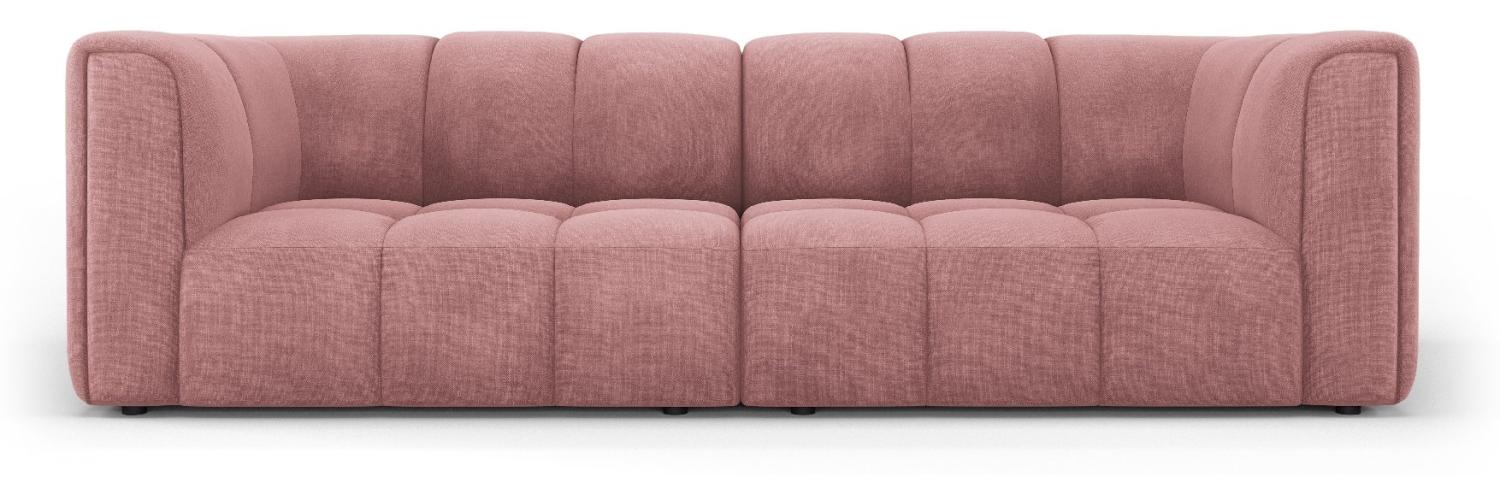 Micadoni Modulares Sofa Serena 3-Sitzer Strukturierter Stoff Rosa Bild 1