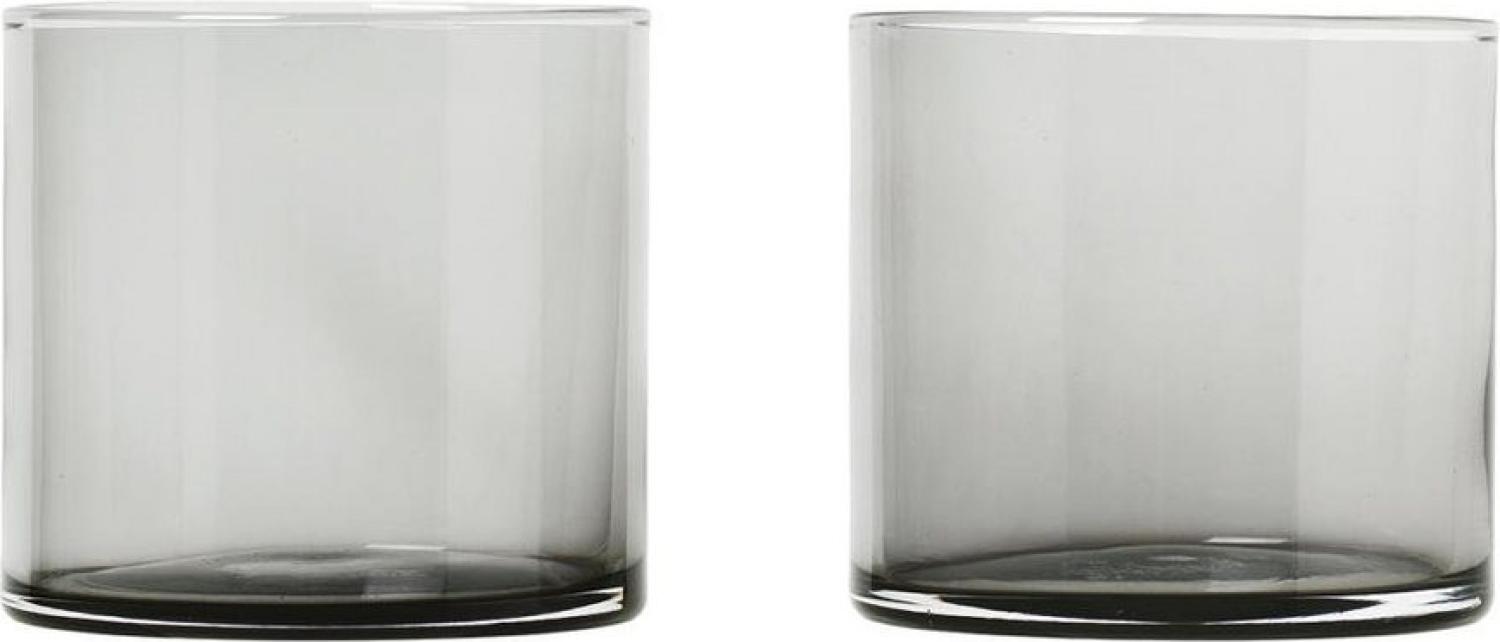 Blomus MERA Set 2 Trinkgläser, Wasserglas, Trinkglas, Glas farbig, smoke, 200 ml Bild 1