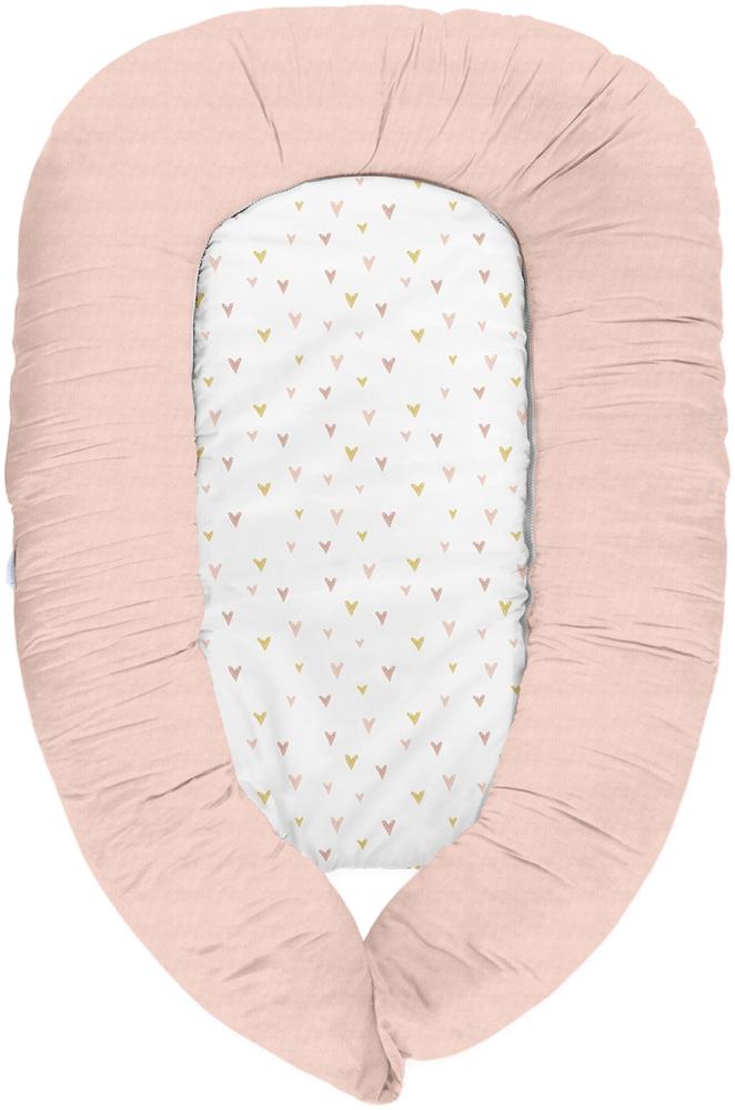 Kikkaboo Baby-Lagerungskissen 3 in 1 Nestchen Stillkissen 100 x 65 cm Baumwolle pink Bild 1