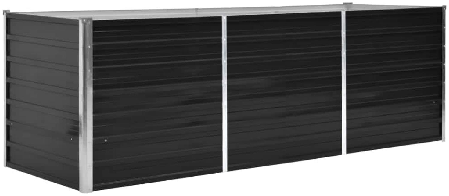 vidaXL Garten-Hochbeet Anthrazit 240 x 80 x 77 cm Verzinkter Stahl 45726 Bild 1
