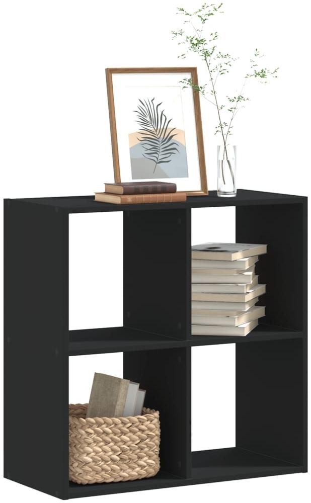 vidaXL Bücherregal Schwarz 68,5x32x68,5 cm Holzwerkstoff 852826 Bild 1