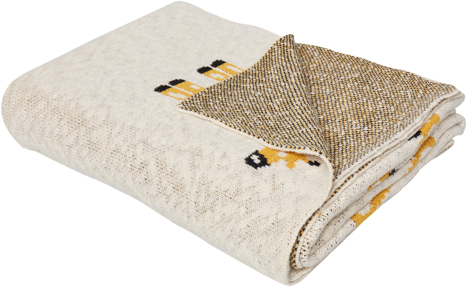 Kuscheldecke CHILARI Baumwolle 130 x 170 cm Beige Bild 1