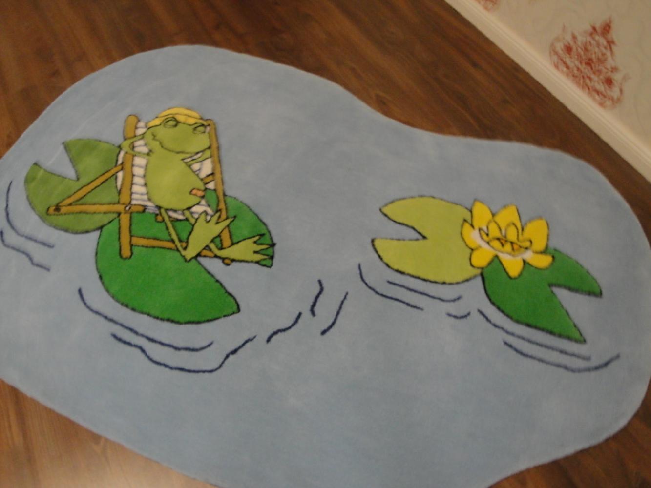 Kinderteppich- Quaker, der Großmaul frosch 180 x 120 cm Gustav und seine Freunde Bild 1