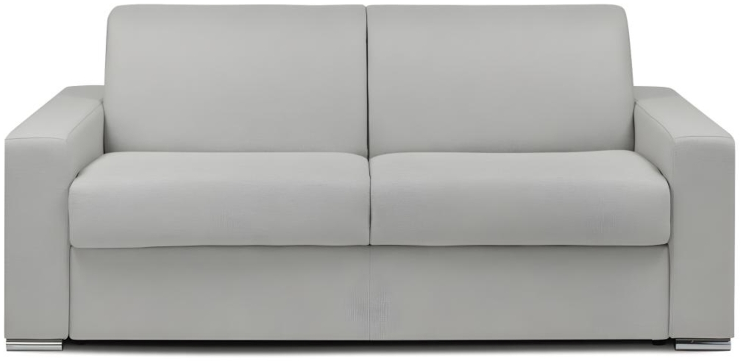 Vente-unique - Schlafsofa 3-Sitzer - Liegefläche: 140 cm - Matratzenhöhe: 22 cm - Stoff - Grau - CALITO Bild 1