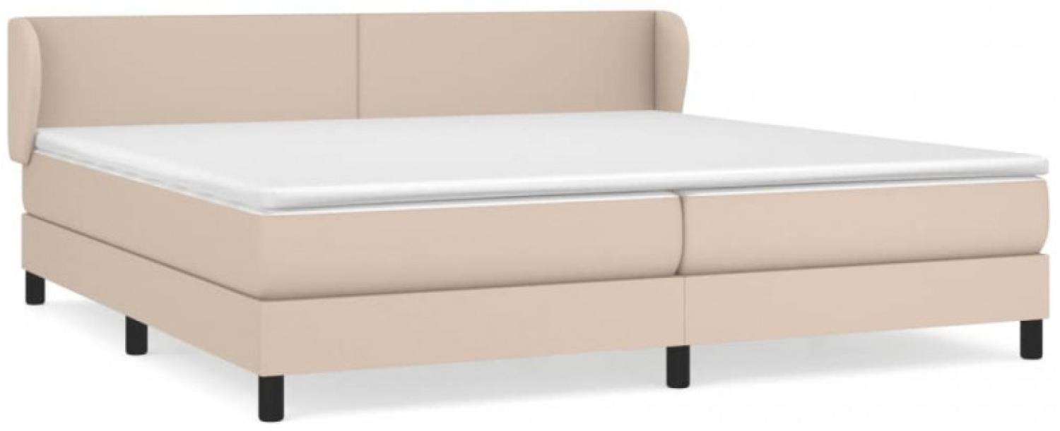 vidaXL Boxspringbett mit Matratze, Härtegrad: H2 Cappuccino-braun 200 x 200 cm Bild 1