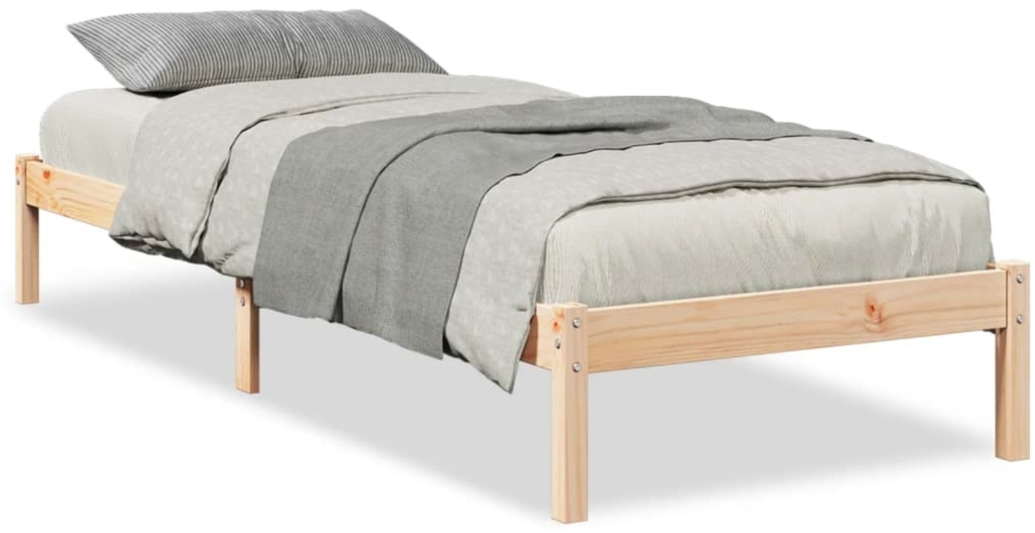 vidaXL Massivholzbett Extra Lang ohne Matratze 90x210 Kiefernholz 852402 Bild 1