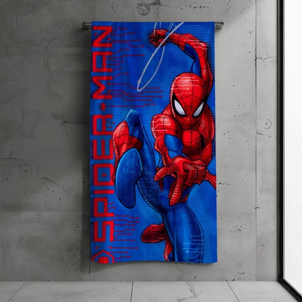 Spiderman Strandtuch Spiderman Kinder Strandtuch Badetuch, 100% Baumwolle, 140x70 cm Bild 1