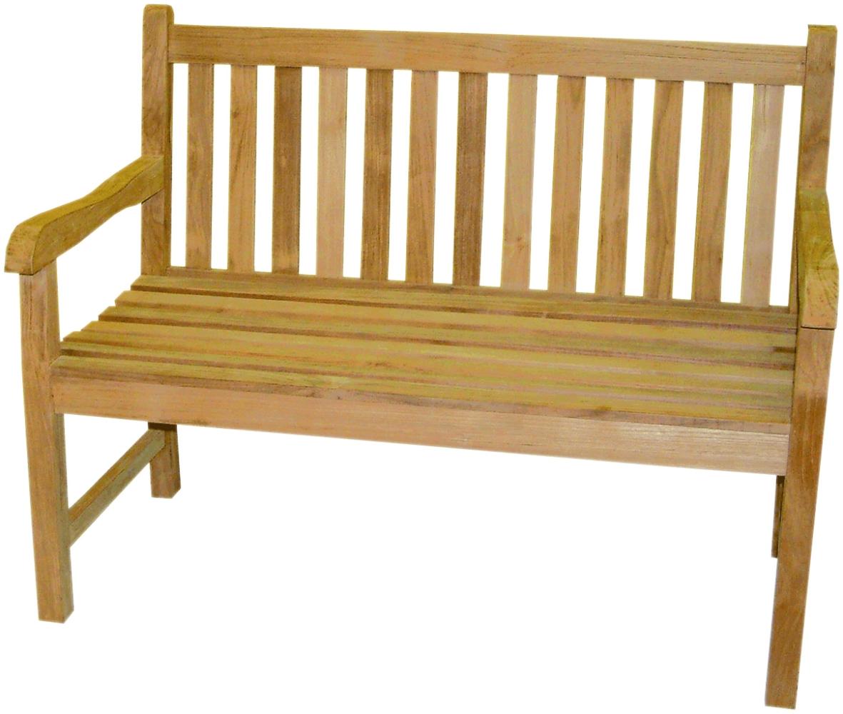 Premium Teak Gartenbank Picadelly Sitzbank Holzbank Teakbank Parkbank nachhaltig 120cm Bild 1