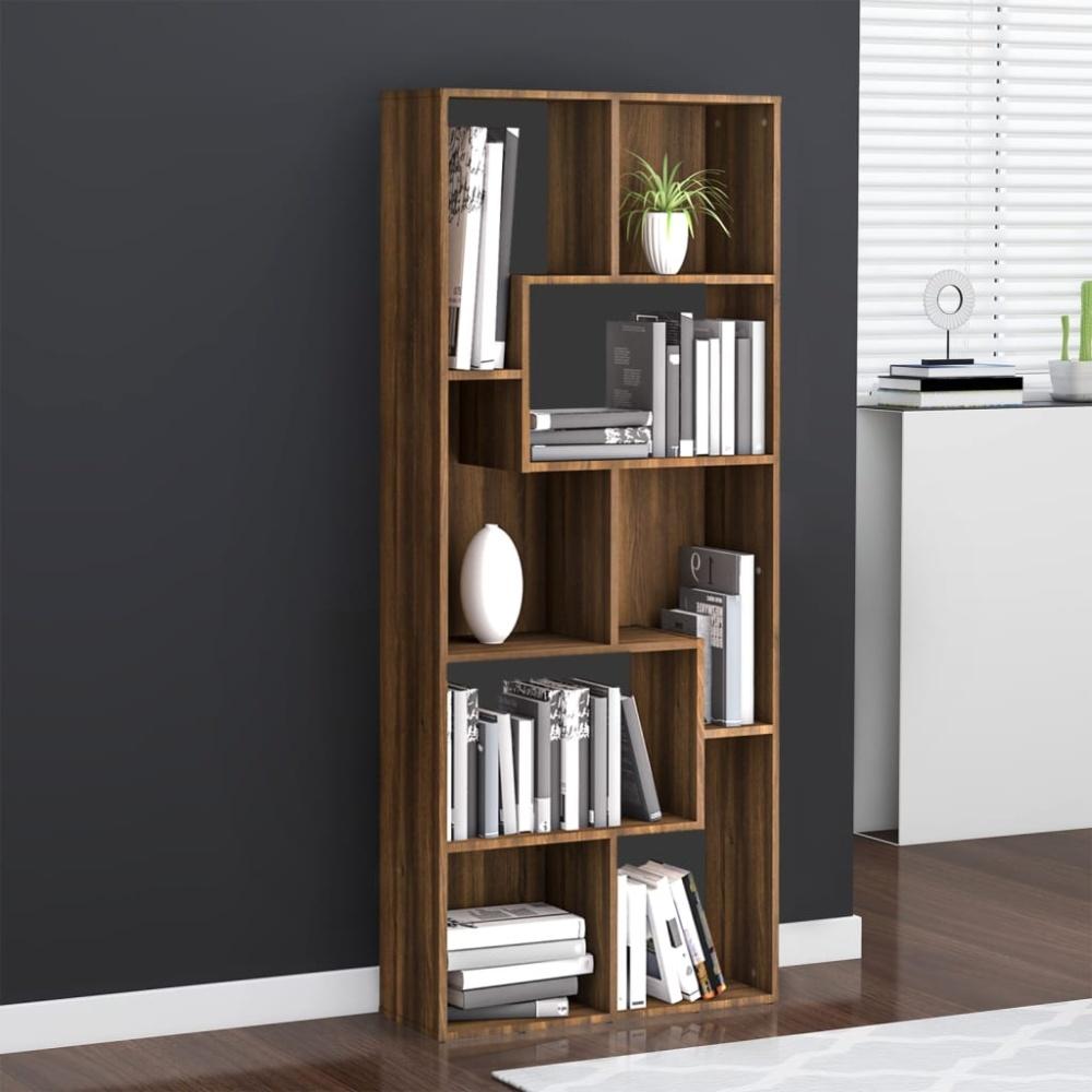 vidaXL Bücherregal Braun Eichen-Optik 67x24x161 cm Holzwerkstoff 815503 Bild 1