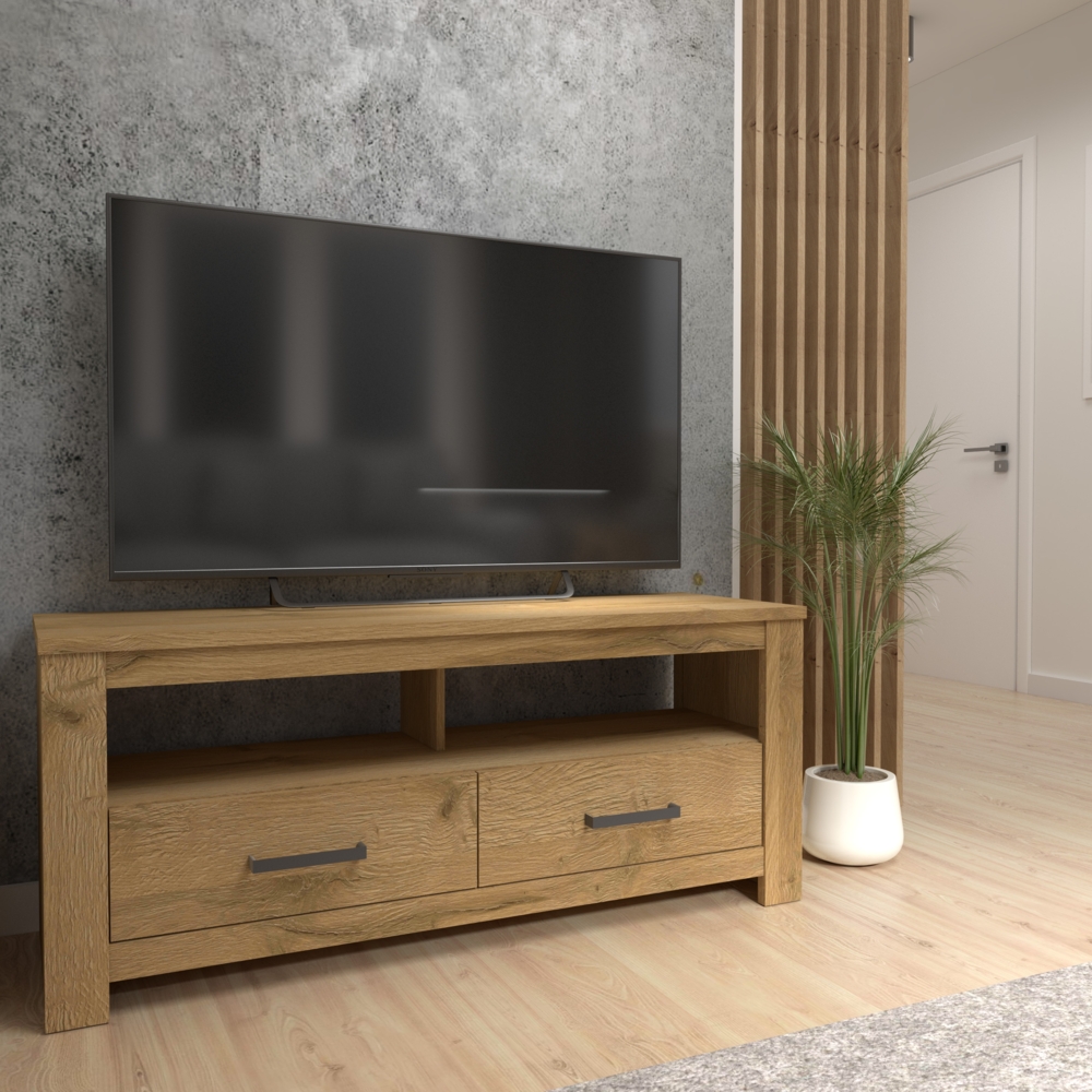FORTE Havanna TV-Unterschrank, Holzwerkstoff, Braun, 126,7 x 54,1 x 42,2 cm Bild 1
