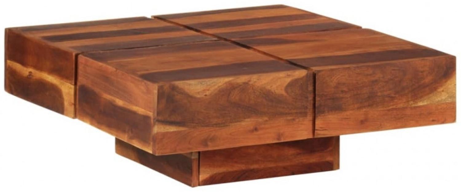 Couchtisch 80 x 80 x 30 cm Massivholz Akazie Bild 1