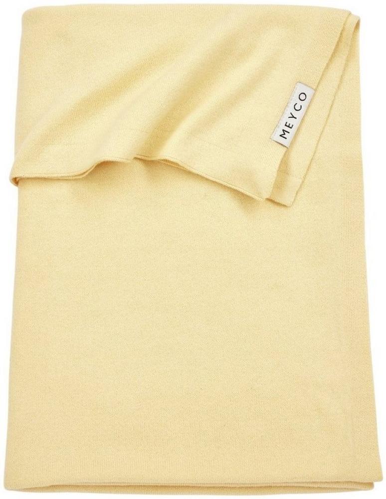 Babydecke Knit Basic Soft Yellow, Meyco Baby, 75x100cm Bild 1