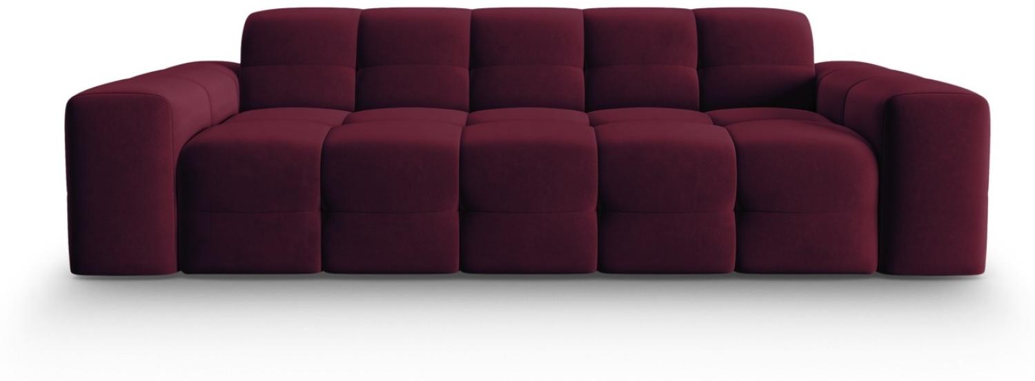 Micadoni 3-Sitzer Samtstoff Sofa Kendal | Bezug Purple | Beinfarbe Black Beech Wood Bild 1