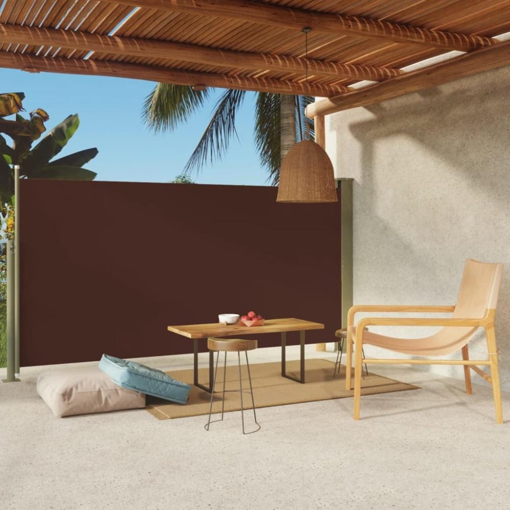 vidaXL Seitenmarkise Ausziehbar 160x300 cm Braun 317885 Bild 1