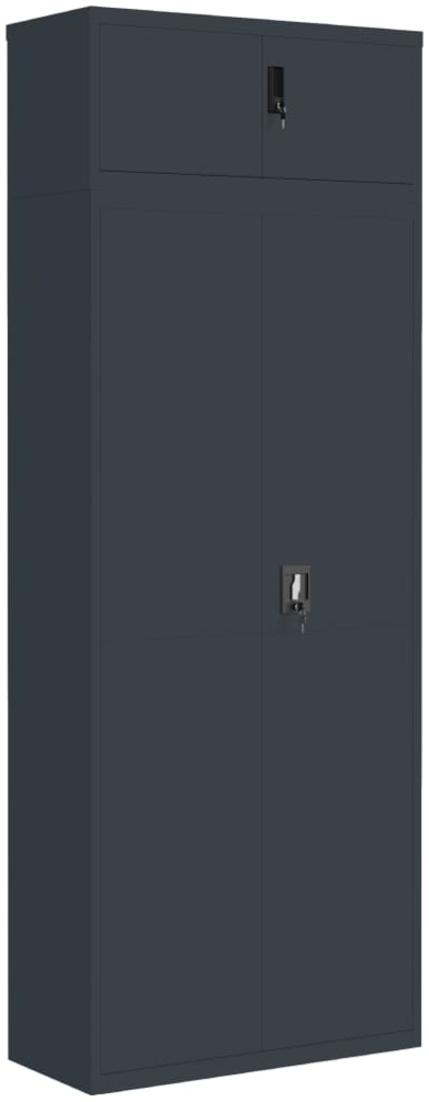 vidaXL Aktenschrank Anthrazit 90x40x240 cm Stahl 3188333 Bild 1